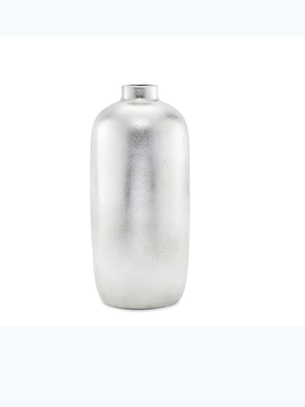 Silver Decorative Vase - Modern Metallic Home Accent